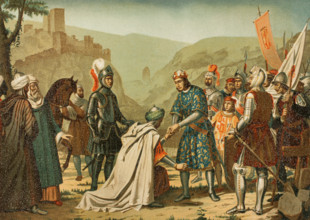 Taking of Loja by King Ferdinand the Catholic, (1452-1516), in 1486, Granada War, (1482-1492), 1890. Creator: Unknown.