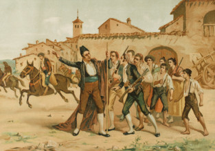 The Mayor of Móstoles declares the Homeland in danger, 1892.  Creator: Unknown.