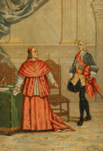 Fired of Cardinal Alberoni, 1719, (1891).  Creator: Unknown.