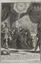 'Father Sailly and his Companions receiving the Authentic Letters of the Mission..., 1748.  Creator: Unknown.