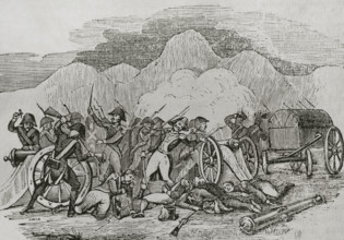 Feat of captain Manuel José Pineda, (January 1795), War of Roussillon (1793-1795), 1851.  Creator: Unknown.