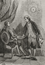 Domingo Iriarte and Barthelemy sign the Peace in Basel on 22 July 1795, (1851).  Creator: Unknown.