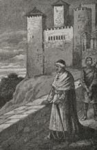 Pope Luna in the castle of Peniscola...in 1411 until his death..., 1890. Creator: Unknown.