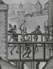 Assassination of John the Fearless, (1371-1419), Duke of Burgundy...on 10 September, 1419, (1878).  Creator: Unknown.