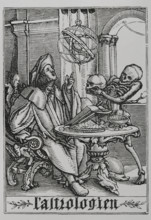 The Astrologer from "The Dance of Death", 1538, (1877).  Creator: Unknown.