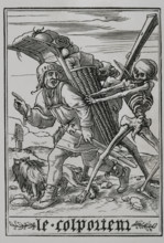 The Pedlar from "The Dance of Death", 1538, (1877).  Creator: Unknown.