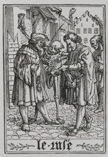 The Lawyer from "The Dance of Death", 1538, (1877).  Creator: Unknown.