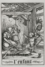 The Child from "The Dance of Death", 1538, (1877). Creator: Unknown.