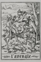 The Blind Man from "The Dance of Death", 1547, (1877).  Creator: Unknown.