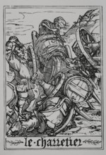 The Waggoner from "The Dance of Death", 1547, (1877).  Creator: Unknown.