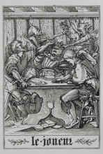 The Card Player from "The Dance of Death", 1547, (1877).  Creator: Unknown.