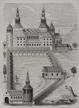 Abbey of Saint-Riquier, (Abbey of Saint-Richarius), France, 1612, (1877). Creator: Unknown.