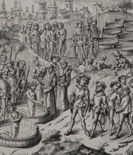 Baptism of the Saxons by Charlemagne, 15th century, (1877).  Creator: Unknown.