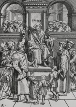 Adoption of orphan children in the Inferior Court of the Great Bailiwick, 1557 (1878). Creator: Unknown.