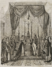 Wedding of Prince Ferdinand to Princess Maria Antonia, on 4 October 1802 in Barcelona, 1851.  Creator: Unknown.