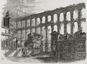 Roman aqueduct, Segovia, Spain, 1852. Creator: Unknown.