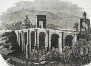 Alcantara Bridge over the Tagus River, Extremadura, Caceres province, Spain, 1852.  Creator: Unknown.