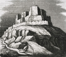 Templar Castle of Monzón, Spain, 1852. Creator: Ildefonso Cibera.