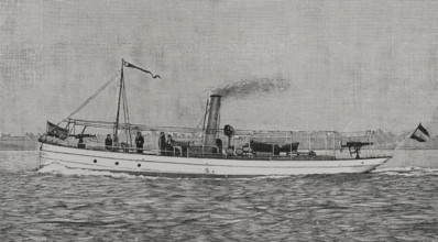 43-ton third-class gunboat "Ligera", which defeated the American torpedo boat "Cushing", Cuba, 1898. Creator: Unknown.