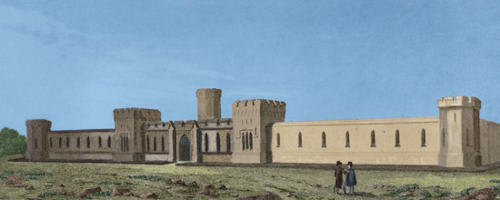 The State Penitentiary, Philadelphia, Pennsylvania, United States, 1837, (1850).  Creator: Traversier.