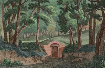 George Washington's tomb, Mount Vernon, Virginia, 1837, (1850).  Creator: Victor-Marie-Felix Danvin.