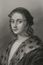 Raphael, (1483-1520), Italian Renaissance artist, 1856. Creator: Charles Geoffroy.