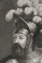 Wilfred I the Hairy, (840- 897), Count of Barcelona, Cerdanya, Urgell, Girona and Besalú, 1853.  Creator: Antonio Roca Sallent.