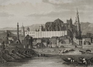 View of the Mosque and the Alcazar, Cordoba, Spain, 1853. Creator: Antonio Roca Sallent.
