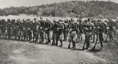American infantry troops, Cuba, Spanish-American War, 1898. Creator: Unknown.