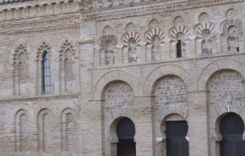 Northwest facade, Cristo de la Luz Shrine, Toledo, Castile-La Mancha, Spain, 2022.  Creator: LTL.