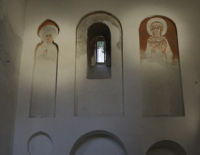 Frescoes, Cristo de la Luz Shrine, Toledo, Castile-La Mancha, Spain, 2022.  Creator: LTL.
