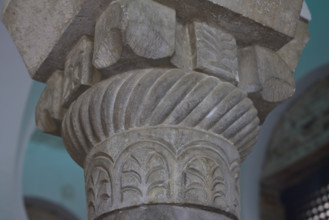 Visigothic capital, Cristo de la Luz Shrine, Toledo, Castile-La Mancha, Spain, 2022. Creator: LTL.