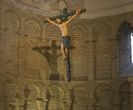 Christ crucified, Cristo de la Luz Shrine, Toledo, Castile-La Mancha, Spain, 2022.  Creator: LTL.