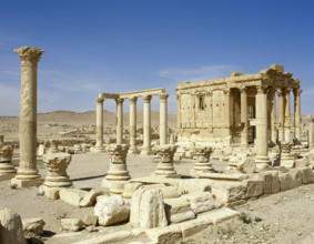 General view of the Roman Temple consecrated to Baalshamin, god of the heavens, Palmyra, Syria,2008. Creator: LTL.