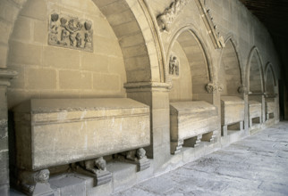 Tombs, Abbey of San Pedro el Viejo, Huesca, Aragon, Spain, 2008. Creator: LTL.