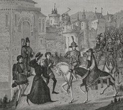 Entrance into Avignon of King Louis VIII of France and the papal legate...12 Sep 1226 (1877).  Creator: Unknown.