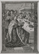 St Louis serving a meal to the poor, c1503, (1877).  Creator: Unknown.