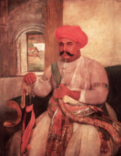 Hasan Reza Khan, minister to Asaf al-Daula of Oudh, Nawab Vizier of Oudh, 1784.  Creator: Johan Zoffany.