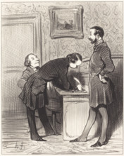 C'est bien parce que c'est votre ami..., 1845. Creator: Honore Daumier.