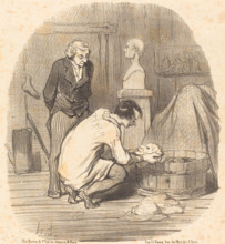 L'Artiste - Voilà qui est terminé!..., 1852. Creator: Honore Daumier.