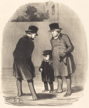 Oui, monsieur Chapuzot..., 1852. Creator: Honore Daumier.