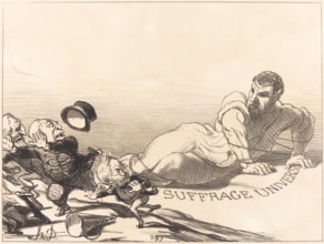 Une panique de Lilliputiens..., 1851. Creator: Honore Daumier.
