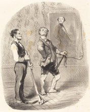 Il y a trois mois, m'sieu l'vicomte posait toujours comme ça..., 1848.  Creator: Honore Daumier.