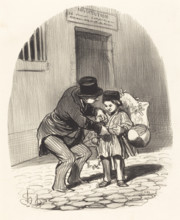 Le jour de sortie, c1848. Creator: Honore Daumier.