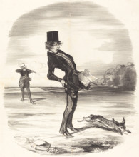Une charge déplacée, 1845. Creator: Honore Daumier.