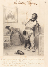 Est-il permis de revenir de Bercy dans un état pareil.., 1843.  Creator: Honore Daumier.