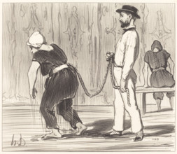 Madame Rabourdeau a sa première leçon, 1847. Creator: Honore Daumier.
