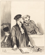 Voilà le ministère public qui vous dit des choses très désagréables..., 1846.  Creator: Honore Daumier.
