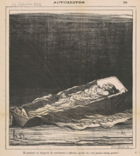 Et pendant ce temps-là ils continuent à affirmer qu'elle ne s'est jamais mieux portée!, Sept 24, 187 Creator: Honore Daumier.