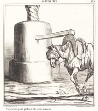 Un procédé pour qu'il marche sans avancer, 1868. Creator: Honore Daumier.